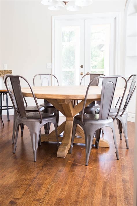 Fabric in an updated print and color (if you have upholstered chairs.) staple gun. do it yourself divas: DIY Round Restoration Hardware Table ...
