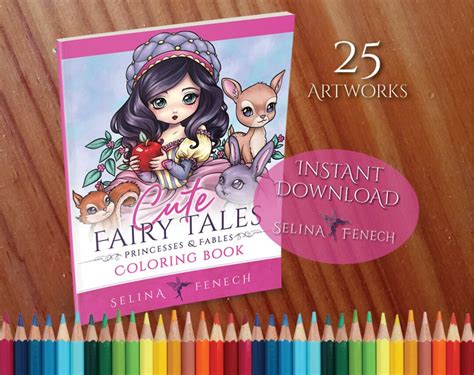 Cute Fairy Tales Princesses And Fables Coloring Collection Coloring