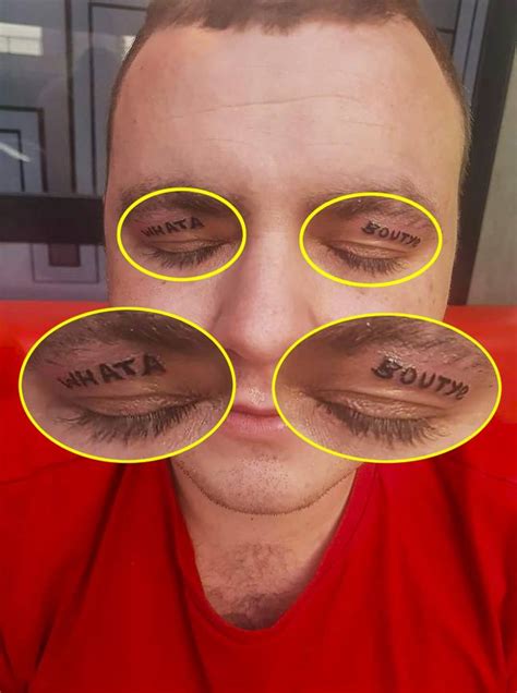 drunk man reckons it s a good idea to get tattoo on his eyelids ladbible