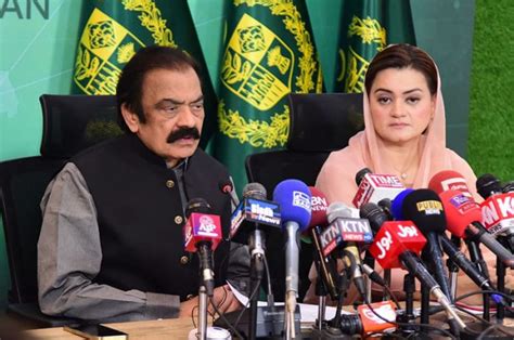 Federal Minister For Interior Rana Sana Ullah Khan And Federal Minister