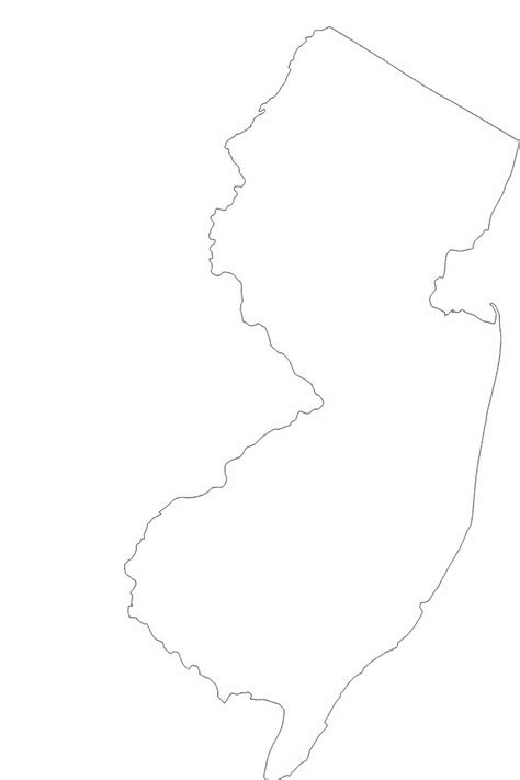 New Jersey State Outline Map Free Download