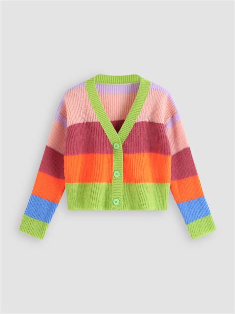 Rainbow Striped Sweater Cider