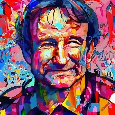 Vibrant Portrait Of Robin Williams