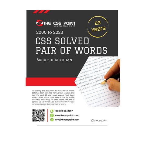 Css Solved Pair Of Words 2000 To 2023 Updated Edition