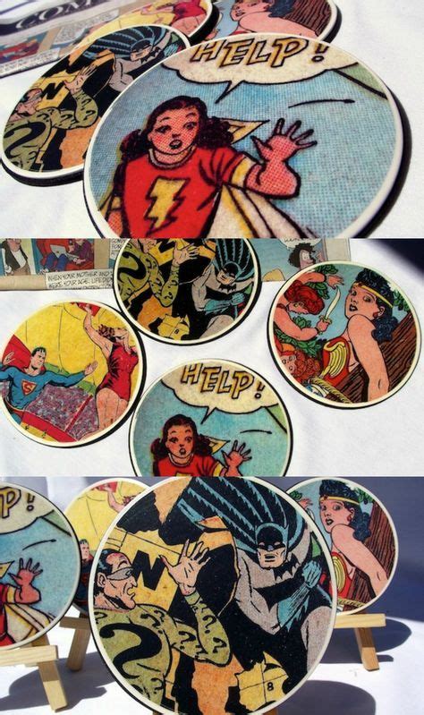 Diy Comic Book Coasters Made With Mod Podge Comic Book Crafts Comic