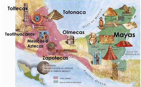 En Un Mapa De La República Mexicana Ubica De Las Principales Culturas