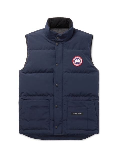 canada goose slim fit freestyle crew quilted arctic tech down gilet in blue modesens
