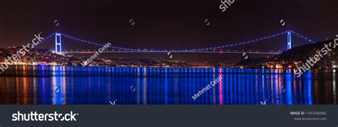 Bosphorus Panorama Fatih Sultan Mehmet Bridge Stock Photo 1347040982