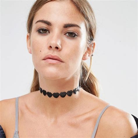 Pu Leather Choker Necklace Women Fashion Jewelry Velvet Heart Colier