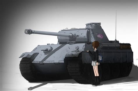 Masaüstü Kızlar Ve Panzer Nishizumi Miho Panzer Iv Tank Anime