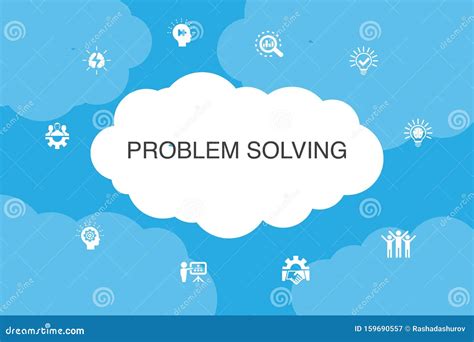 Problem Solving Infographic Cloud Design Stock Vector Illustration Of