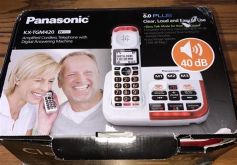 Panasonic Kx Tgm420w 1 Handset Amplified Cordless Phone Wanswering