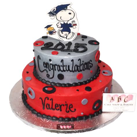 1963 2 Tier Snoopy Congratulations Cake Abc Cake Shop And Bakery