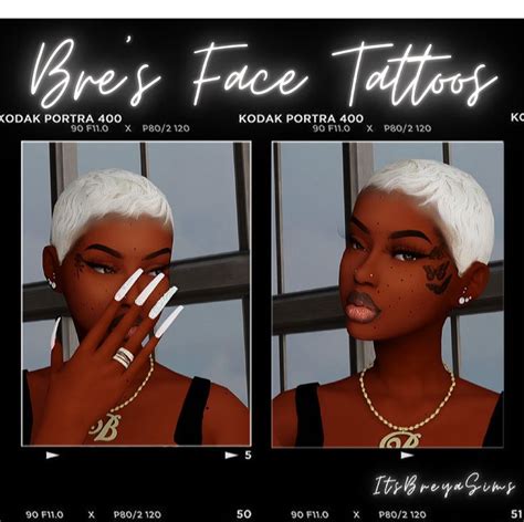Bres Face Tattoos Ts4 In 2021 Sims 4 Tattoos The Sims 4 Skin