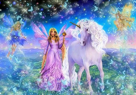 Unicorn Backgrounds For Desktop WallpaperSafari Unicorn And Fairies