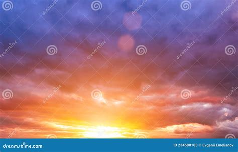 Dramatic Cloudy Sky At Sunset Or Sunrise Stock Image Image Of Heaven