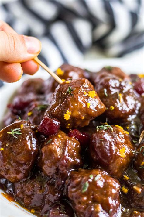 You can use your favorite jarred sauce for your baked meatball parmigiana or make this fabulous sauce that i used. Healthy Crock Pot Cranberry Meatballs Gluten Free | What ...