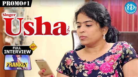 Singer Usha Exclusive Interview Promo Frankly With TNR Talking Movies With IDream