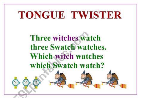 Tongue Twister Esl Worksheet By Maroemma