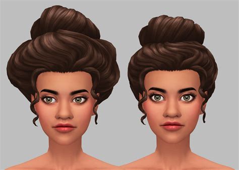 Woman Hair Bun Hairstyle Fashion The Sims 4 P5 Sims4