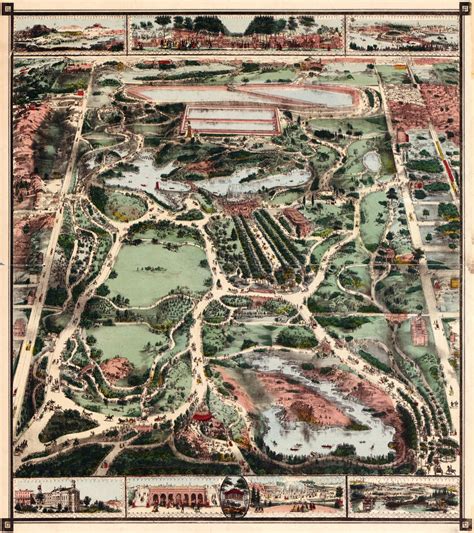 Antique Map Of New York Citys Central Park 1860 I Love Maps