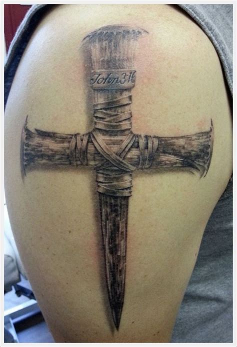 Ideal cross sleeve tattoo design 49 Nice Cross Shoulder Tattoos