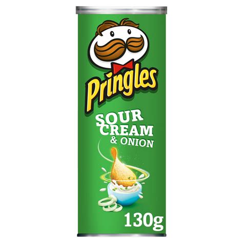 Pringles Sour Cream And Onion Crisps 130g Sharing Crisps Iceland Foods