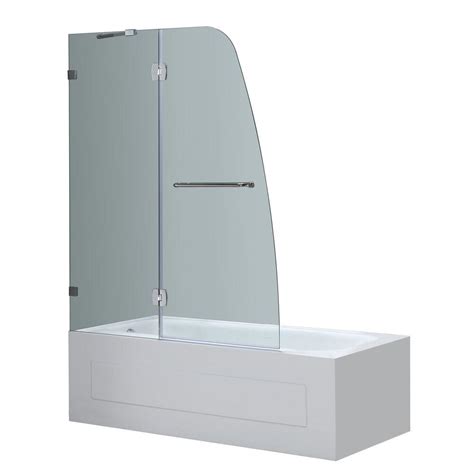 Frameless shower doors can enhance the overall aesthetic of your bathroom, but they will come with a higher price tag. Aston Soleil 48 in. x 58 in. Completely Frameless Hinged ...