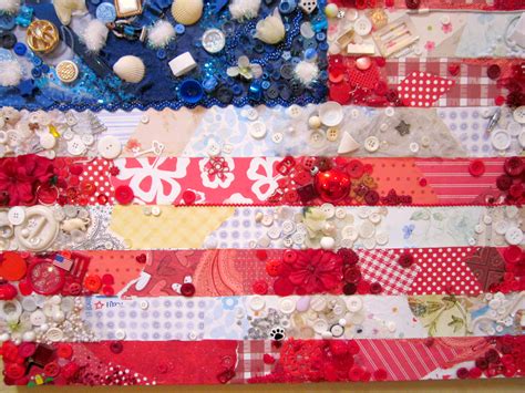 We Grow By Our Dreams American Flag Collage