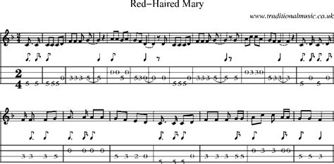 Mandolin Tab And Sheet Music For Songred Haired Mary