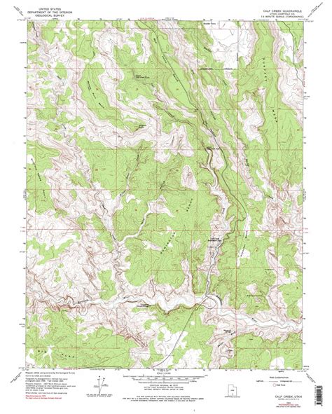 Calf Creek Topographic Map Ut Usgs Topo Quad 37111g4