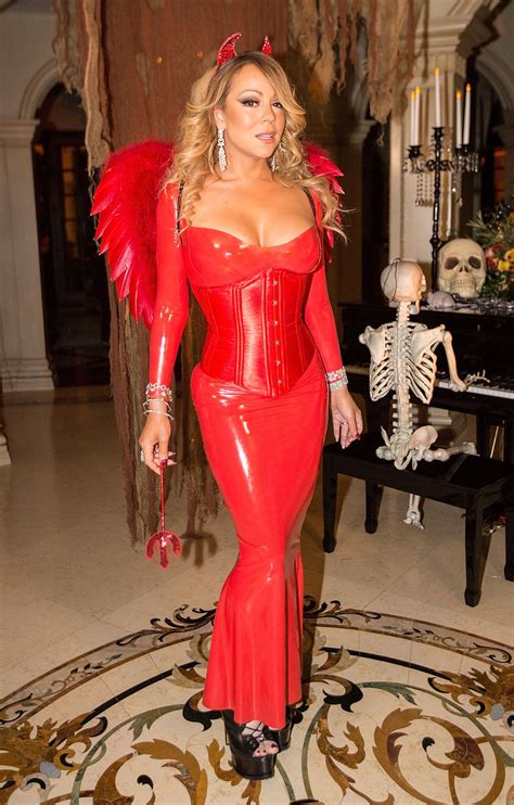 Mariah Carey Dresses Up As Sexy Devil For Annual Halloween Party With