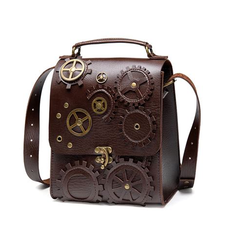Steampunk Pu Leather Messenger Bag Vintage Gothic Rebelsmarket