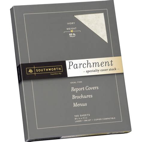 Southworth 65 Lb Fine Parchment Paper Acidlignin Free Ivory