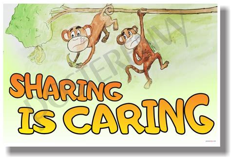 Sharing Is Caring Motivational Classroom Poster Cm1043