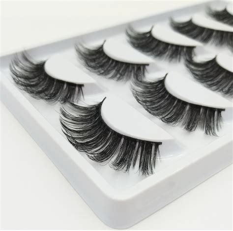 hbzgtlad 5 pairs 100 real mink fake eyelashes 3d natural false eyelashes mink lashes soft