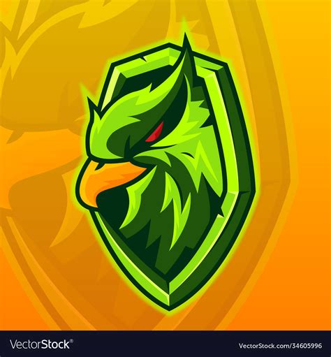 E Sports Team Logo Template With Eagle Royalty Free Vector