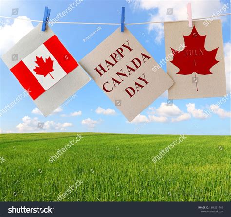 Happy Canada Day Holiday Greeting Cards With Maple Leaf And Canadian