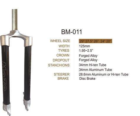 Bmx Fork Mozo Technology Coltd