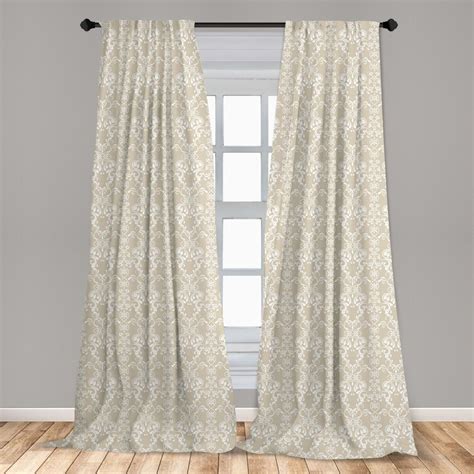 East Urban Home Ambesonne Beige Curtains Lace Inspired Floral