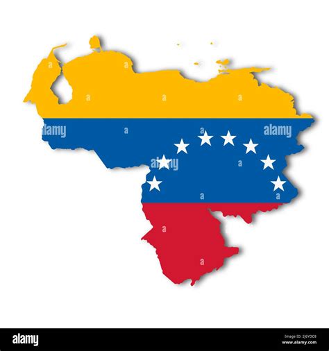 Venezuela Map On White Background With Clipping Path 3d Illustration