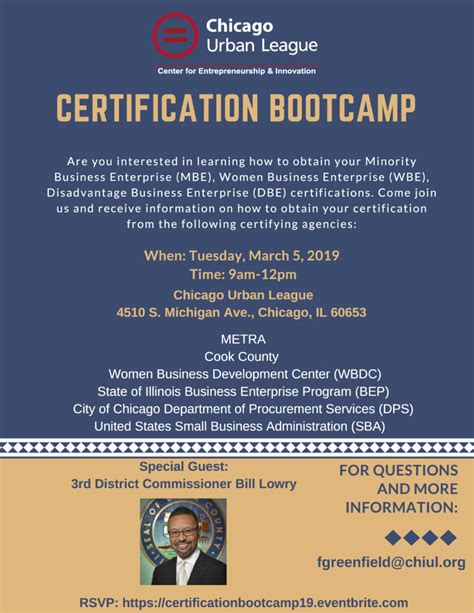 Join Us For A Certification Bootcamp Bill Lowry For Cook County