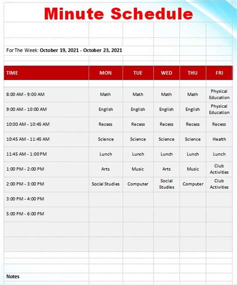 10 15 Minute Schedule Template Template Business Psd Excel Word Pdf