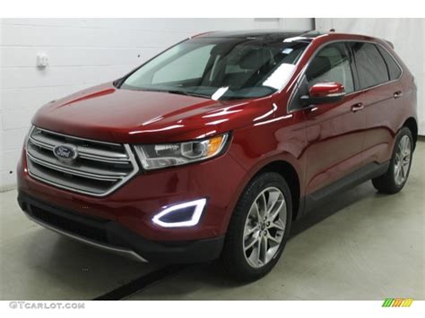 2015 Ruby Red Metallic Ford Edge Titanium Awd 107920292 Photo 3