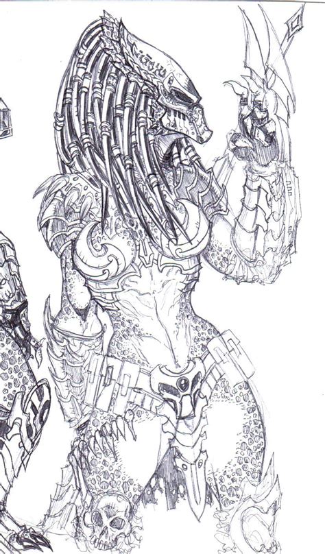 Predador Sketch Female 2 By Vandalocomics Predator Artwork Predator Art Predator Alien Art