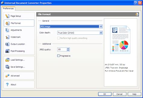 Good choice for lossy compression of still images (currently the format offers: Convert HTML file to JPEG - Universal Document Converter