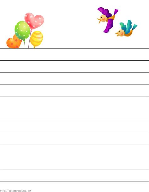 Letter writing paper allows you to write handwritten letters for your loved ones. Free printable kids stationery and regular lined writing ...