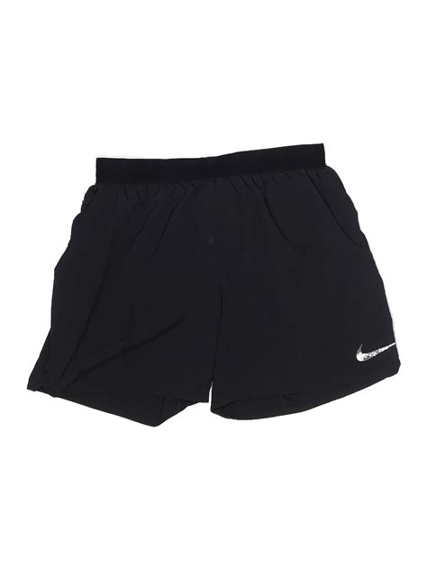 Nike 100 Polyester Color Block Solid Black Athletic Shorts Size M 52