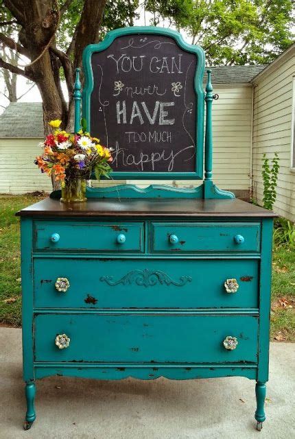 Tweak It Tuesday 58 Teal Dresser Painted Furniture Furniture Makeover