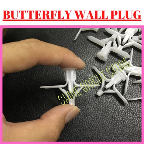 Pvc Partition Wall Plug Butterfly Wall Plug Butterfly Clip Nylon Toggle